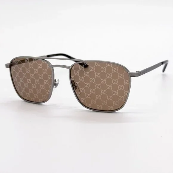 NEW GUCCI SUNGLASSES SILVER UNISEX EYEWEAR GUCCI GG1881S 004